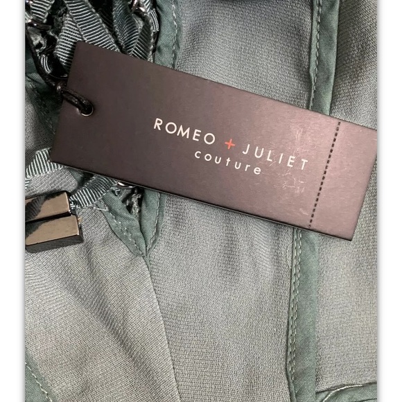 Corset Dress Sage Ruffle Crochet Lace Medium Semi Formal Cocktail Party Layered - Picture 6 of 12